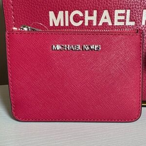 Michael Kors Fuchsia Card Holder